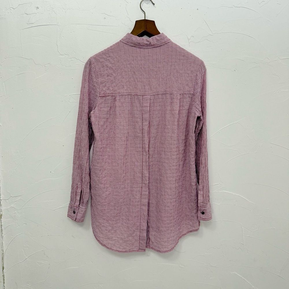 Free People No Limits Stripe Stretch
Cotton Shirt - Picture 8 of 16